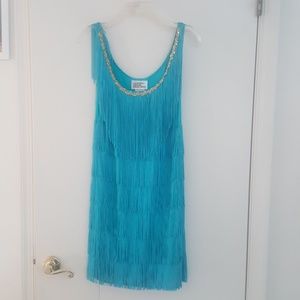 COSTUME Flapper Professional Dress Small R Blue